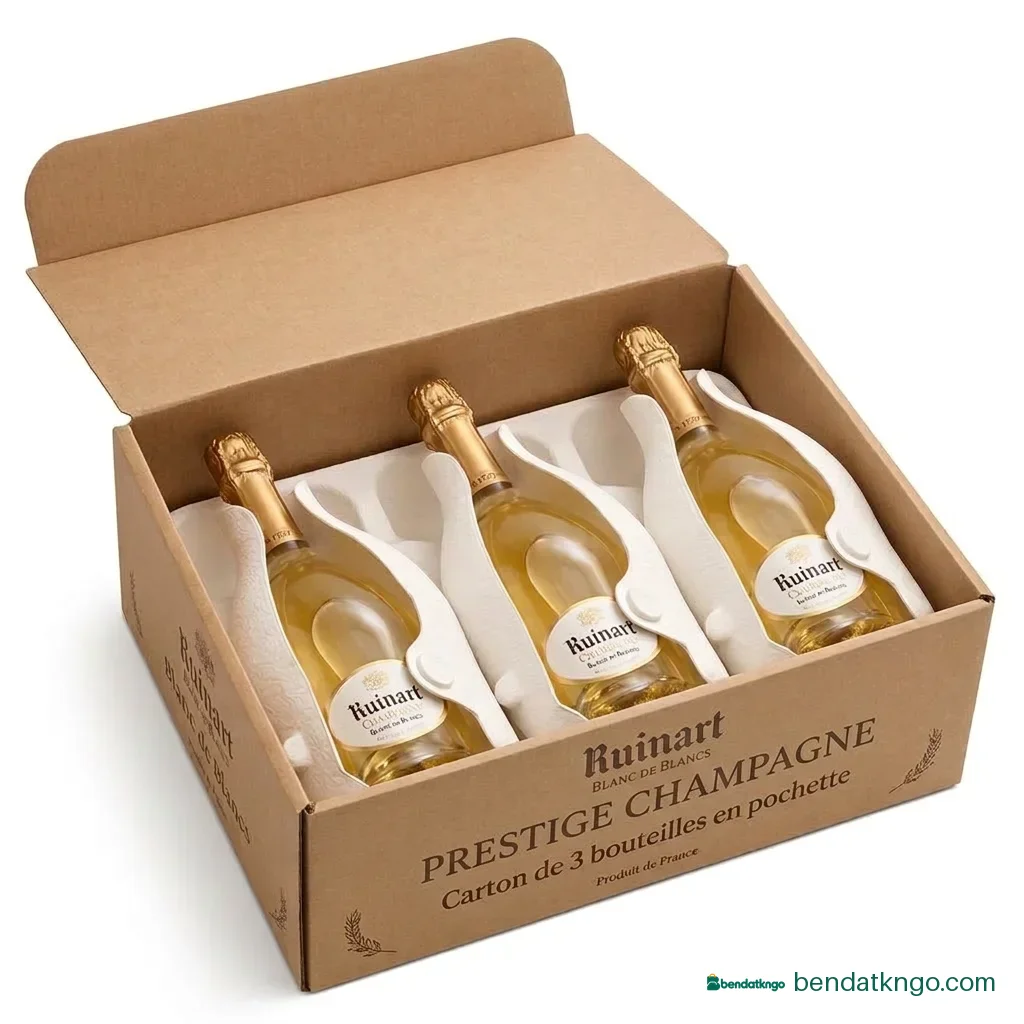 Carton de 3 bouteilles de champagne Ruinart blanc de blanc